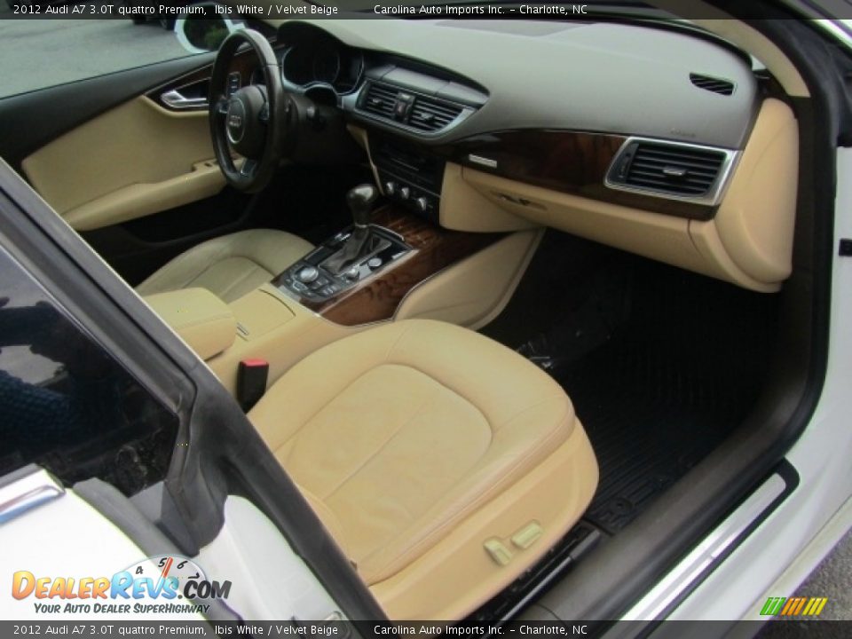 2012 Audi A7 3.0T quattro Premium Ibis White / Velvet Beige Photo #23