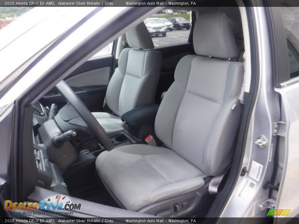 2015 Honda CR-V EX AWD Alabaster Silver Metallic / Gray Photo #16