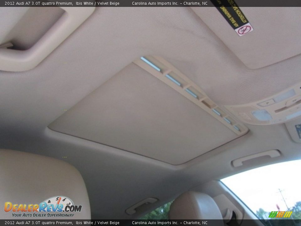 2012 Audi A7 3.0T quattro Premium Ibis White / Velvet Beige Photo #24