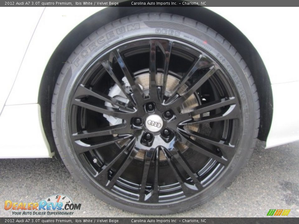 2012 Audi A7 3.0T quattro Premium Ibis White / Velvet Beige Photo #26