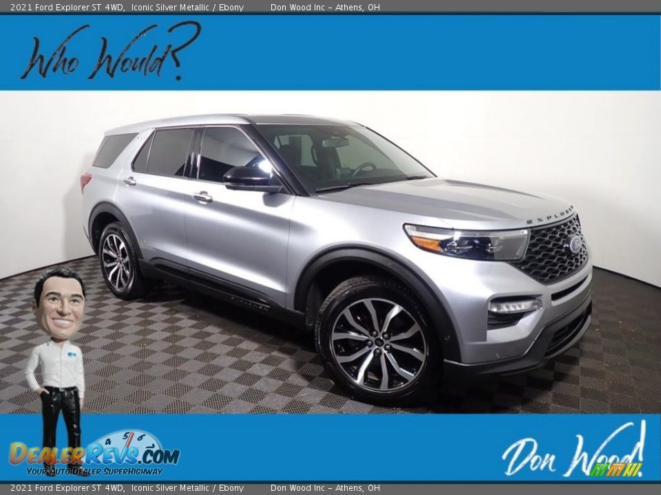 2021 Ford Explorer ST 4WD Iconic Silver Metallic / Ebony Photo #1