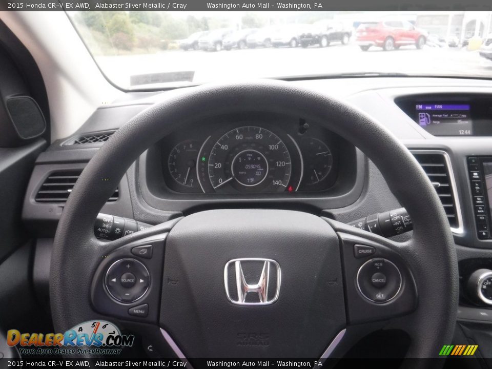 2015 Honda CR-V EX AWD Alabaster Silver Metallic / Gray Photo #24