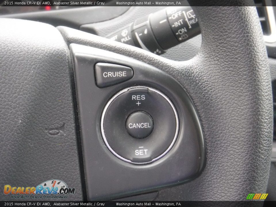 2015 Honda CR-V EX AWD Alabaster Silver Metallic / Gray Photo #26
