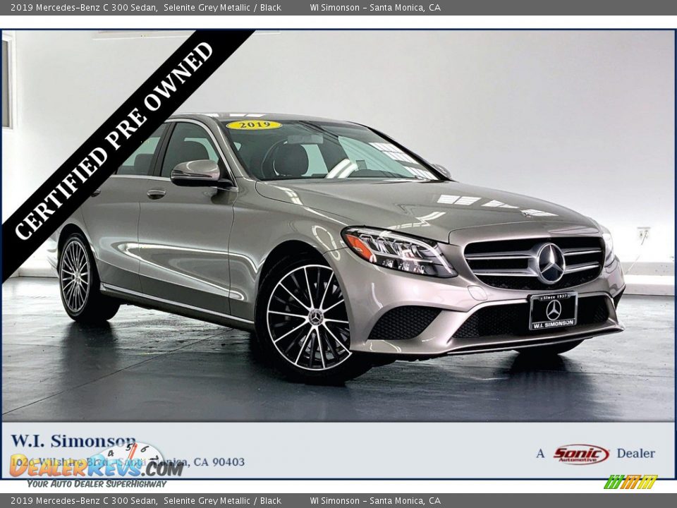 2019 Mercedes-Benz C 300 Sedan Selenite Grey Metallic / Black Photo #1