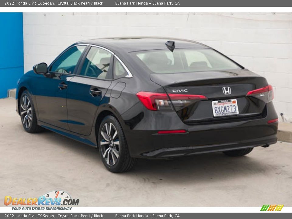 2022 Honda Civic EX Sedan Crystal Black Pearl / Black Photo #2