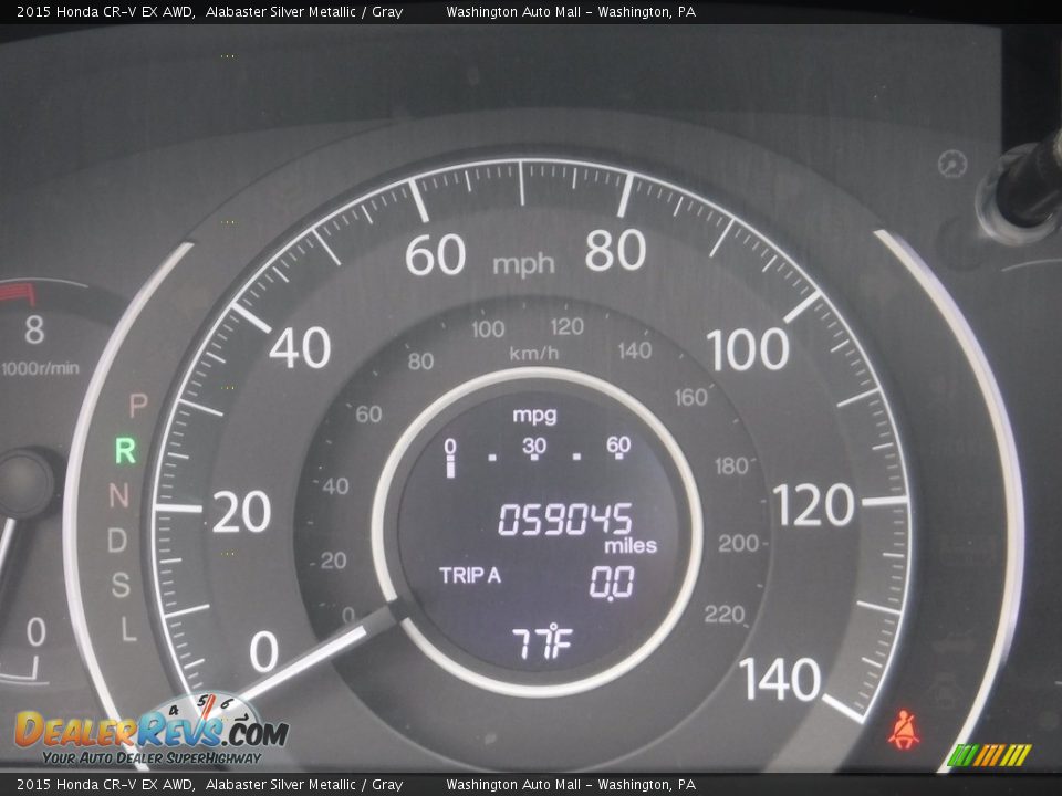 2015 Honda CR-V EX AWD Alabaster Silver Metallic / Gray Photo #32