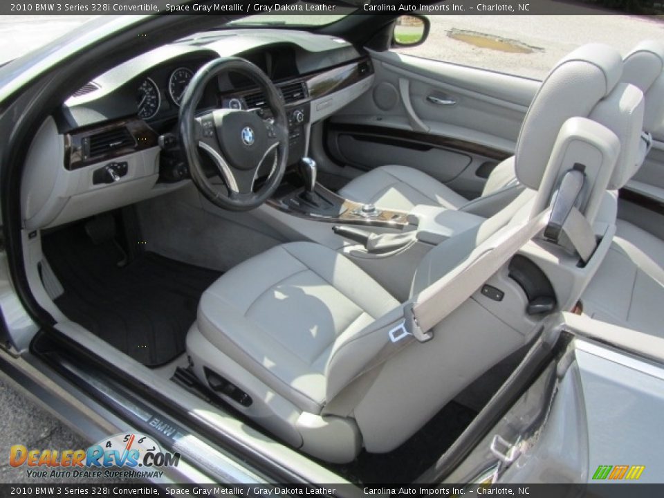 Gray Dakota Leather Interior - 2010 BMW 3 Series 328i Convertible Photo #19