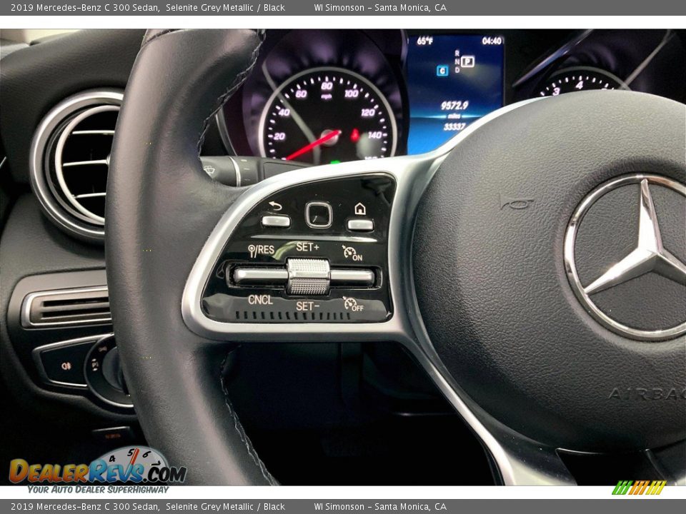 2019 Mercedes-Benz C 300 Sedan Selenite Grey Metallic / Black Photo #21