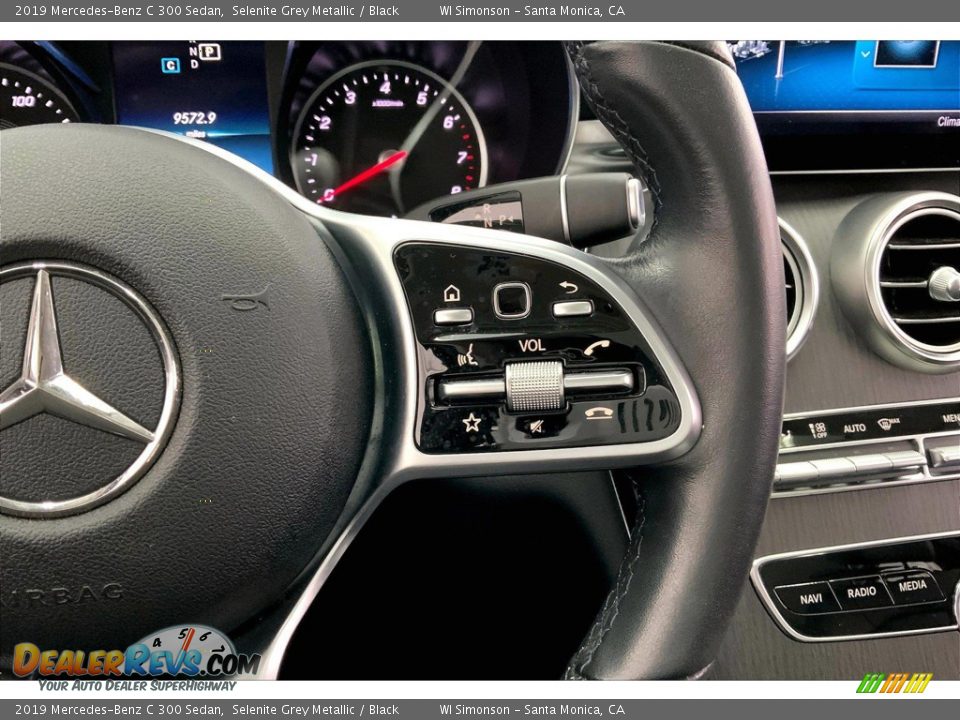 2019 Mercedes-Benz C 300 Sedan Selenite Grey Metallic / Black Photo #22