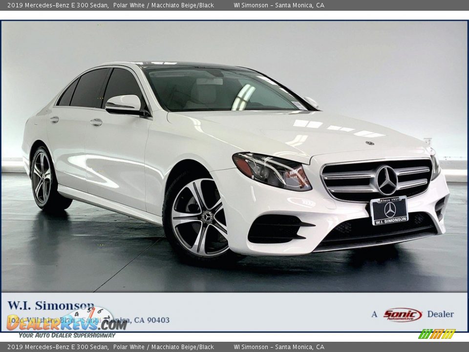 2019 Mercedes-Benz E 300 Sedan Polar White / Macchiato Beige/Black Photo #1