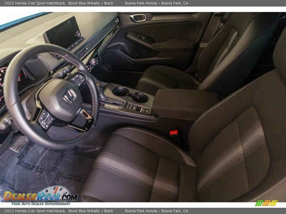2022 Honda Civic Sport Hatchback Boost Blue Metallic / Black Photo #3
