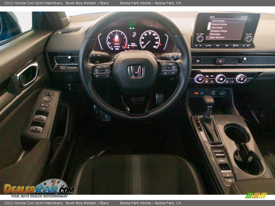 2022 Honda Civic Sport Hatchback Boost Blue Metallic / Black Photo #5