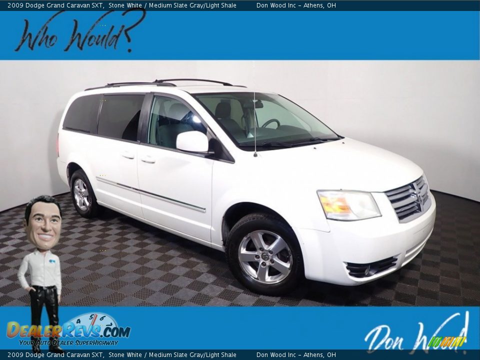 2009 Dodge Grand Caravan SXT Stone White / Medium Slate Gray/Light Shale Photo #1