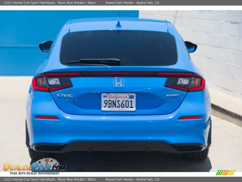 2022 Honda Civic Sport Hatchback Boost Blue Metallic / Black Photo #9