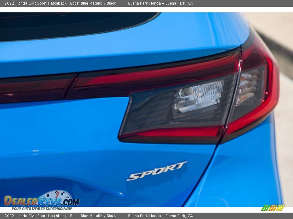 2022 Honda Civic Sport Hatchback Boost Blue Metallic / Black Photo #11