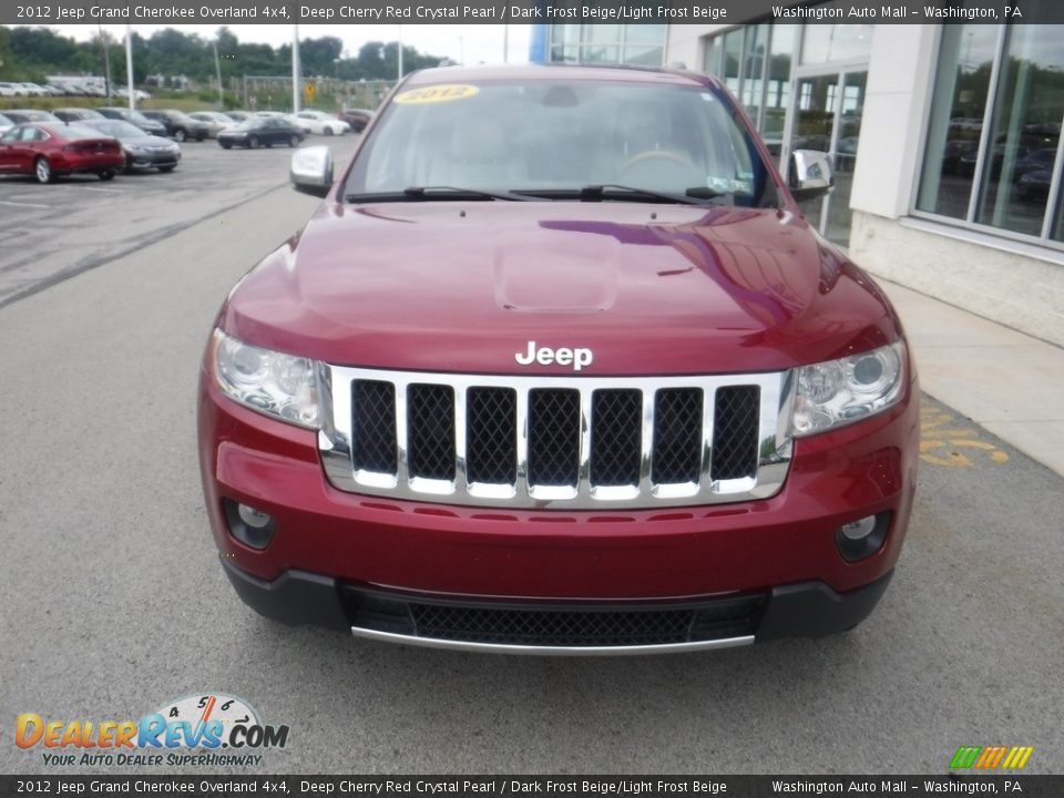 2012 Jeep Grand Cherokee Overland 4x4 Deep Cherry Red Crystal Pearl / Dark Frost Beige/Light Frost Beige Photo #5