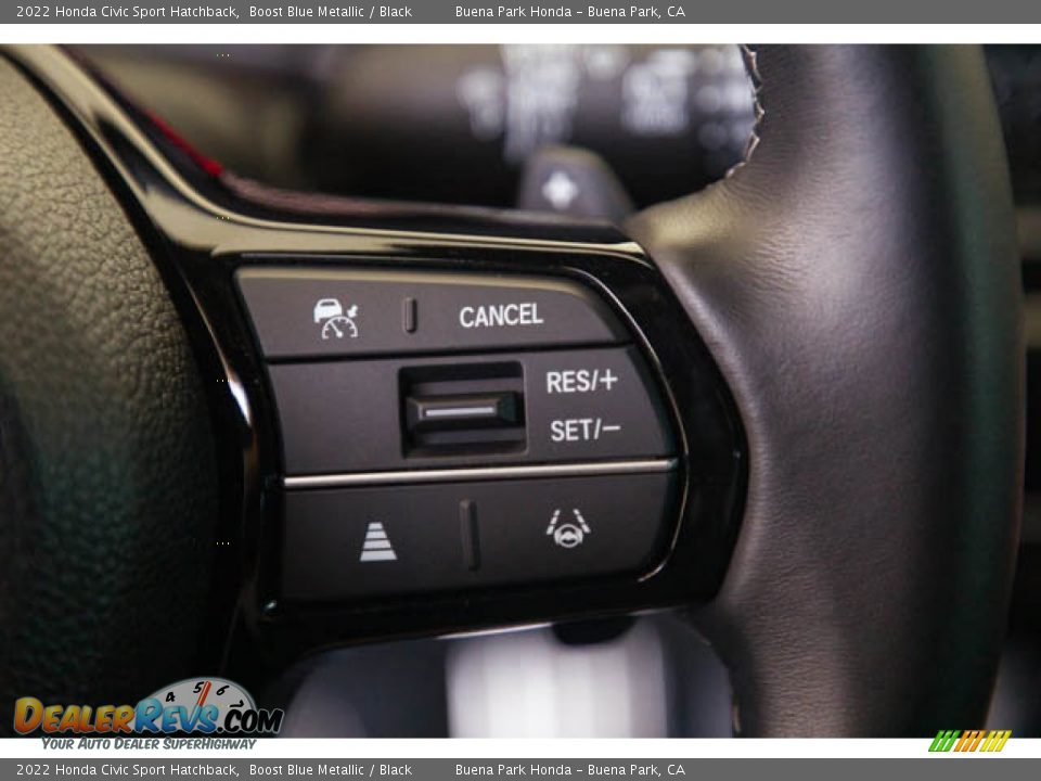 2022 Honda Civic Sport Hatchback Boost Blue Metallic / Black Photo #15