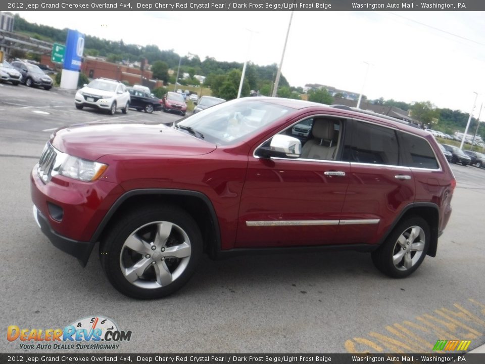 2012 Jeep Grand Cherokee Overland 4x4 Deep Cherry Red Crystal Pearl / Dark Frost Beige/Light Frost Beige Photo #7