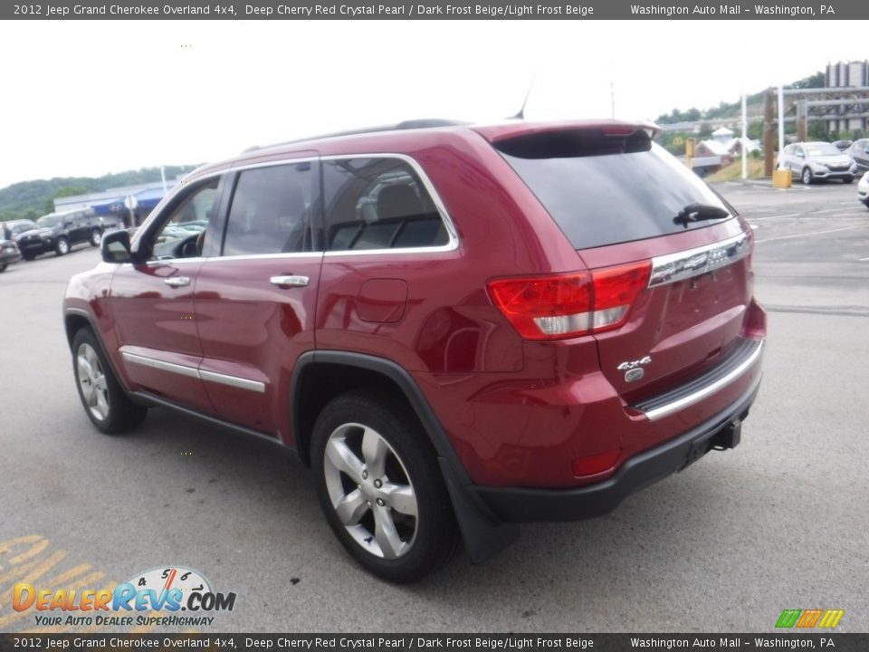 2012 Jeep Grand Cherokee Overland 4x4 Deep Cherry Red Crystal Pearl / Dark Frost Beige/Light Frost Beige Photo #8