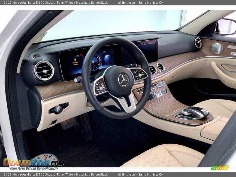 2019 Mercedes-Benz E 300 Sedan Polar White / Macchiato Beige/Black Photo #14