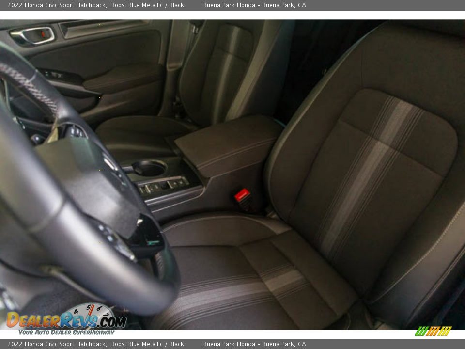 2022 Honda Civic Sport Hatchback Boost Blue Metallic / Black Photo #18