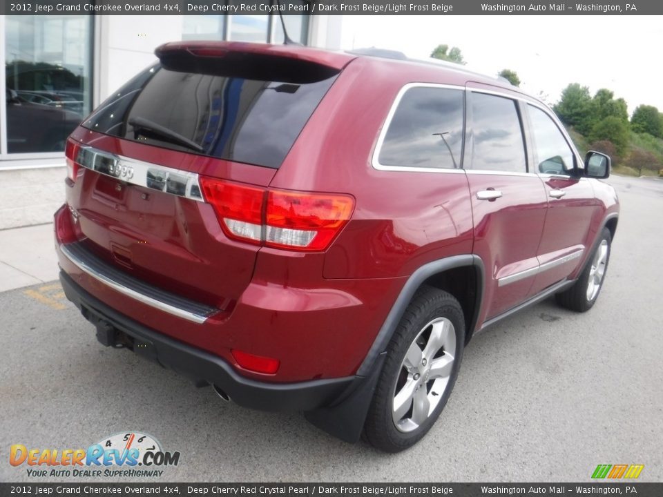 2012 Jeep Grand Cherokee Overland 4x4 Deep Cherry Red Crystal Pearl / Dark Frost Beige/Light Frost Beige Photo #12