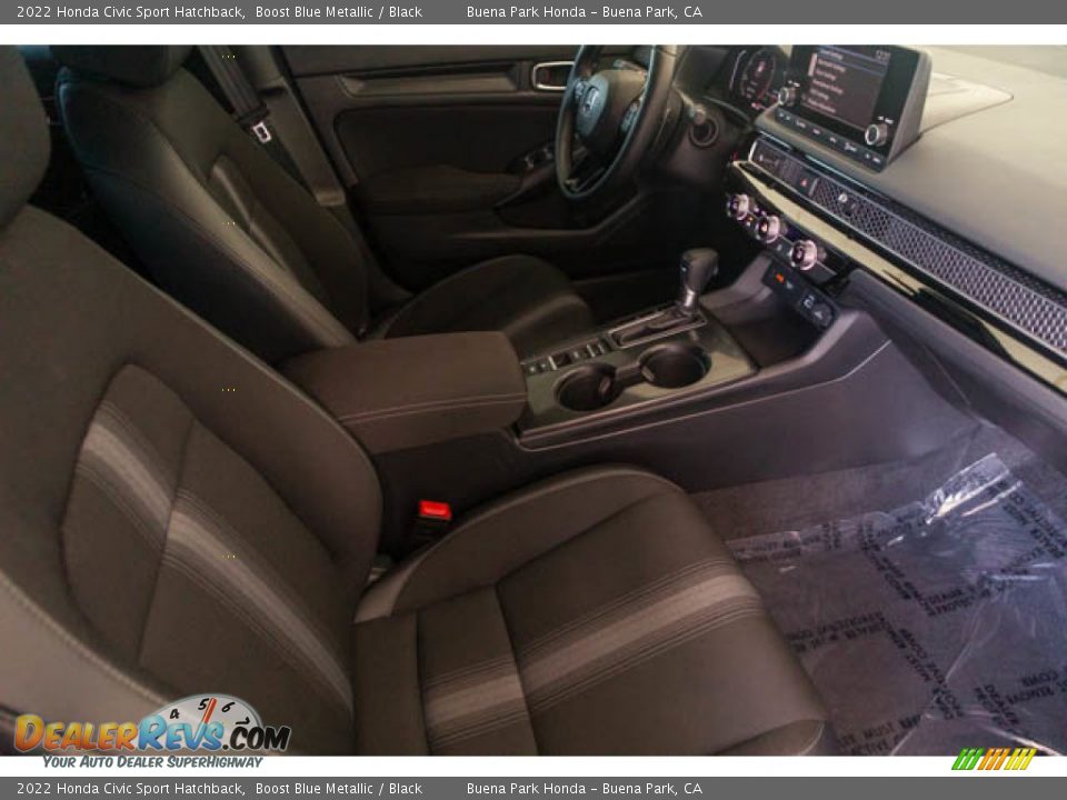 2022 Honda Civic Sport Hatchback Boost Blue Metallic / Black Photo #22