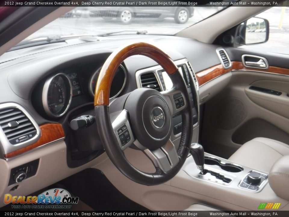 2012 Jeep Grand Cherokee Overland 4x4 Deep Cherry Red Crystal Pearl / Dark Frost Beige/Light Frost Beige Photo #16