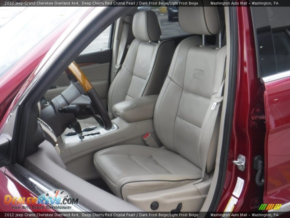 2012 Jeep Grand Cherokee Overland 4x4 Deep Cherry Red Crystal Pearl / Dark Frost Beige/Light Frost Beige Photo #17