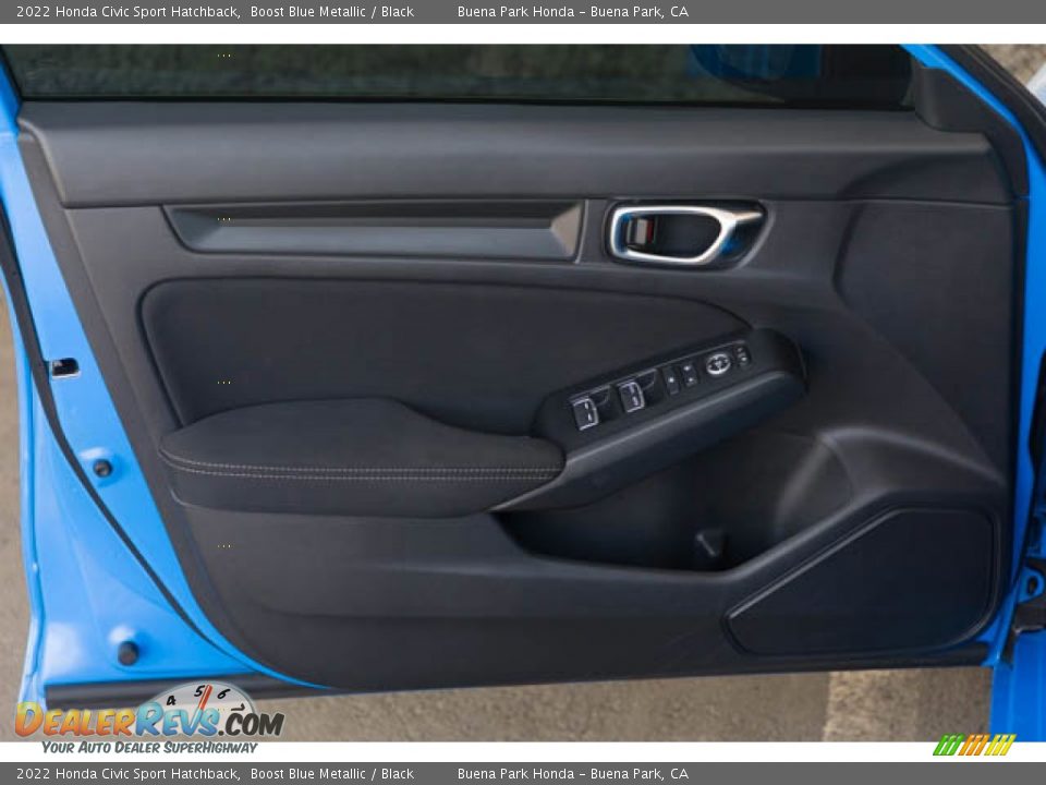 2022 Honda Civic Sport Hatchback Boost Blue Metallic / Black Photo #27