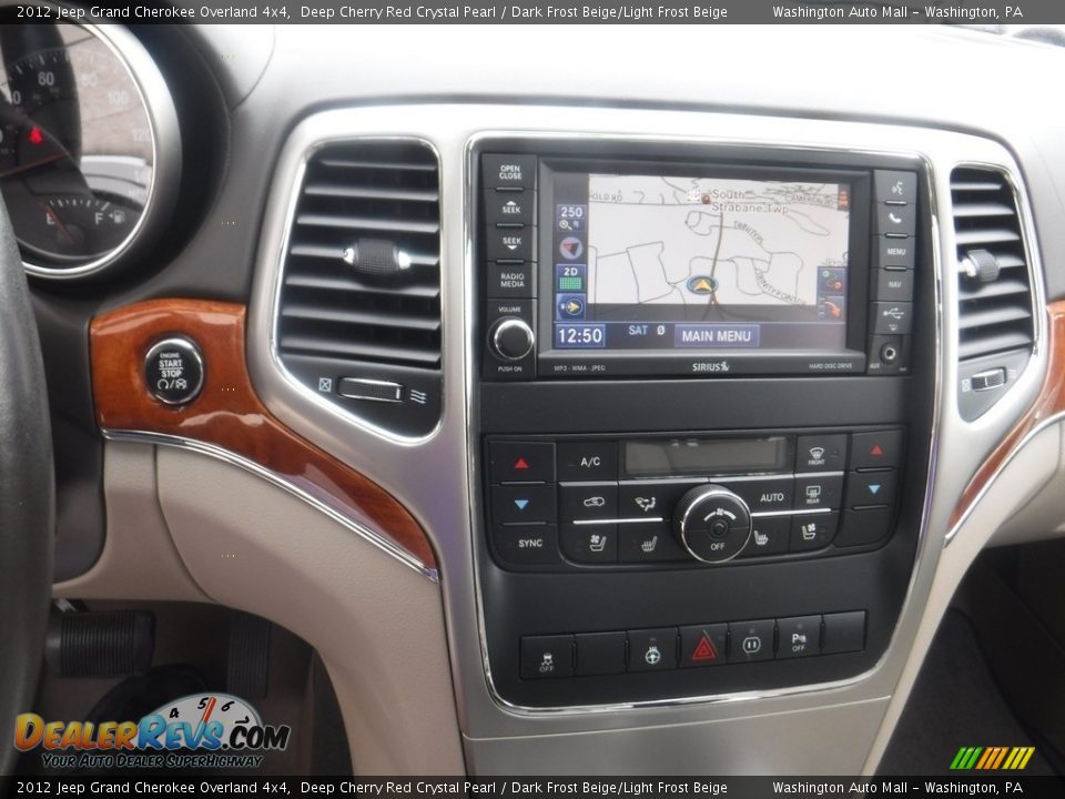 2012 Jeep Grand Cherokee Overland 4x4 Deep Cherry Red Crystal Pearl / Dark Frost Beige/Light Frost Beige Photo #22