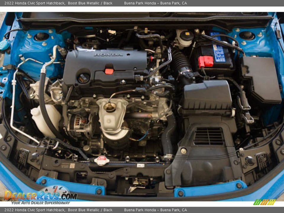 2022 Honda Civic Sport Hatchback Boost Blue Metallic / Black Photo #33