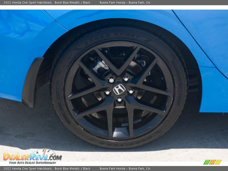 2022 Honda Civic Sport Hatchback Boost Blue Metallic / Black Photo #34