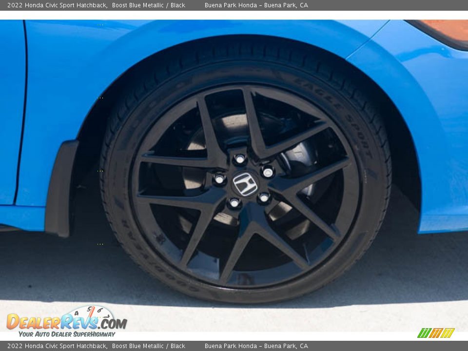 2022 Honda Civic Sport Hatchback Boost Blue Metallic / Black Photo #35