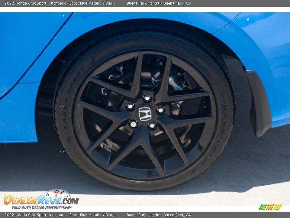 2022 Honda Civic Sport Hatchback Boost Blue Metallic / Black Photo #36