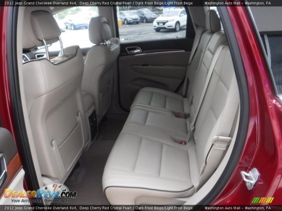 2012 Jeep Grand Cherokee Overland 4x4 Deep Cherry Red Crystal Pearl / Dark Frost Beige/Light Frost Beige Photo #32