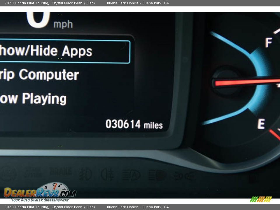 2020 Honda Pilot Touring Crystal Black Pearl / Black Photo #6