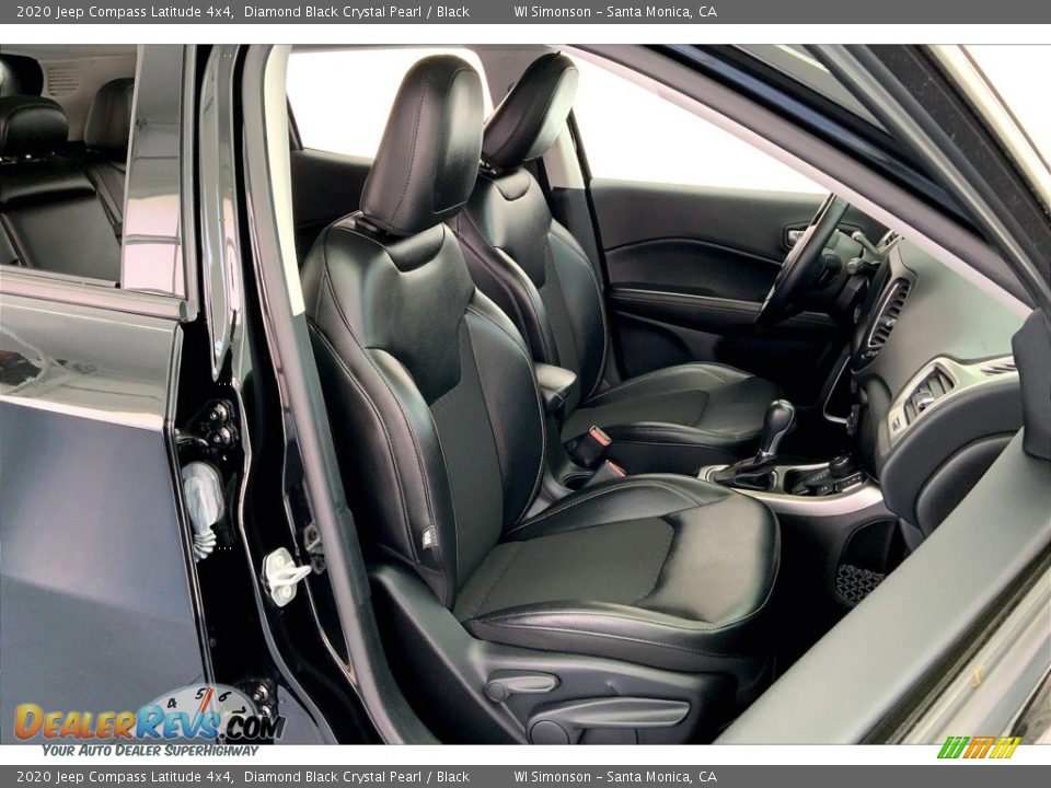 Black Interior - 2020 Jeep Compass Latitude 4x4 Photo #6