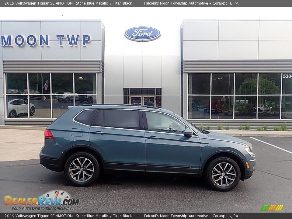 2019 Volkswagen Tiguan SE 4MOTION Stone Blue Metallic / Titan Black Photo #1