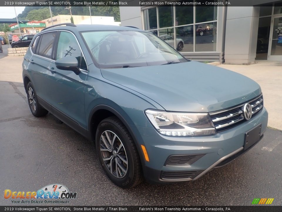 2019 Volkswagen Tiguan SE 4MOTION Stone Blue Metallic / Titan Black Photo #9