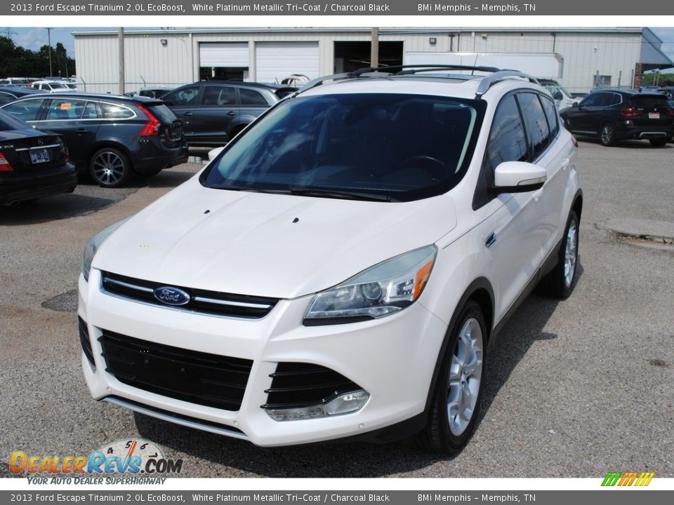 2013 Ford Escape Titanium 2.0L EcoBoost White Platinum Metallic Tri-Coat / Charcoal Black Photo #1