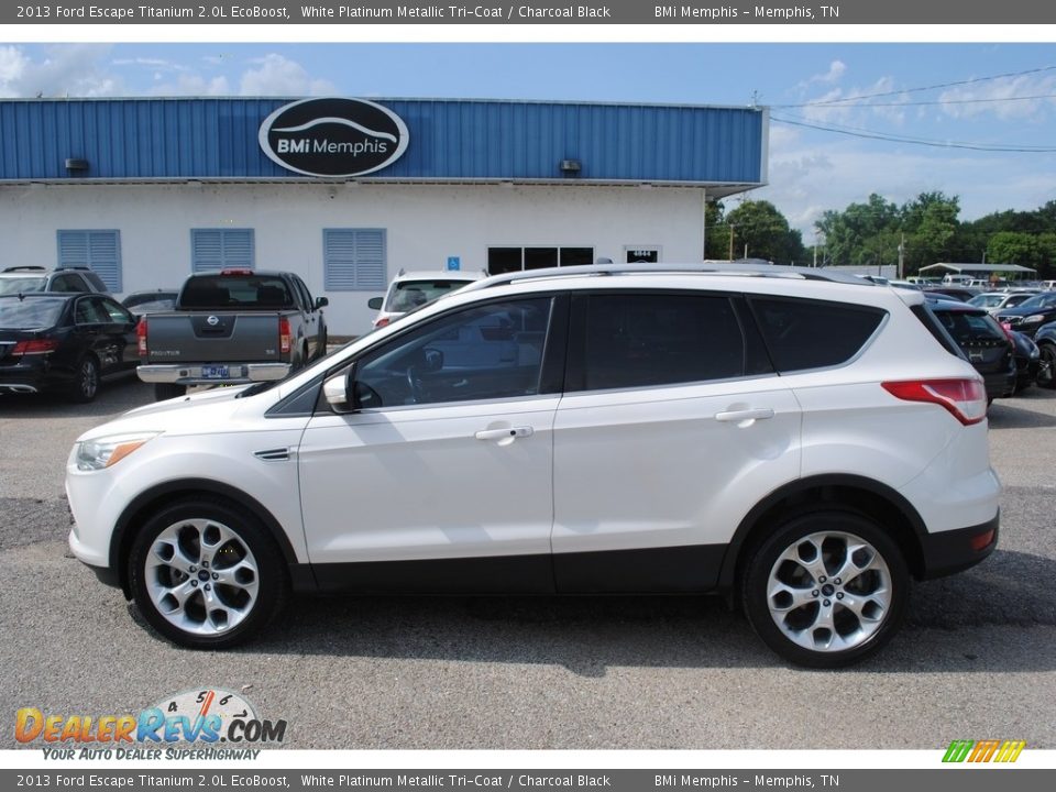 2013 Ford Escape Titanium 2.0L EcoBoost White Platinum Metallic Tri-Coat / Charcoal Black Photo #2