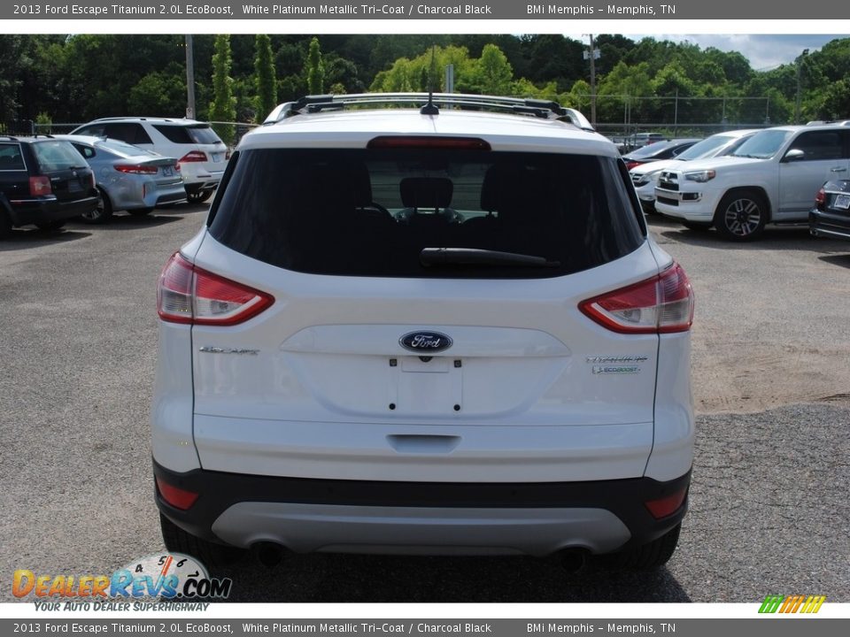 2013 Ford Escape Titanium 2.0L EcoBoost White Platinum Metallic Tri-Coat / Charcoal Black Photo #4