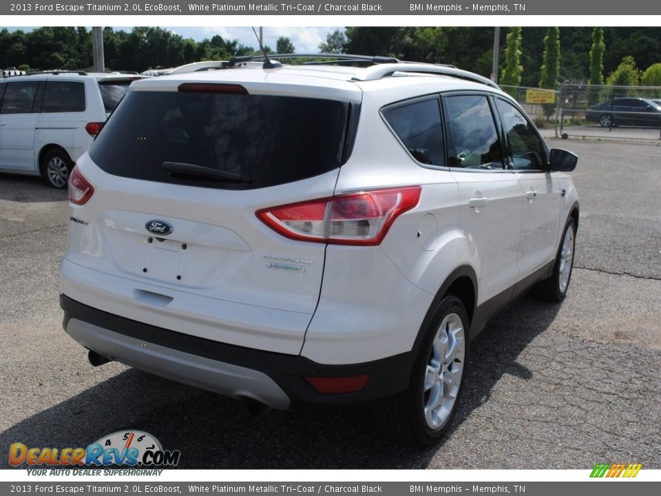 2013 Ford Escape Titanium 2.0L EcoBoost White Platinum Metallic Tri-Coat / Charcoal Black Photo #5