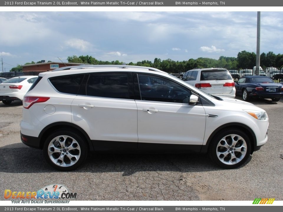 2013 Ford Escape Titanium 2.0L EcoBoost White Platinum Metallic Tri-Coat / Charcoal Black Photo #6