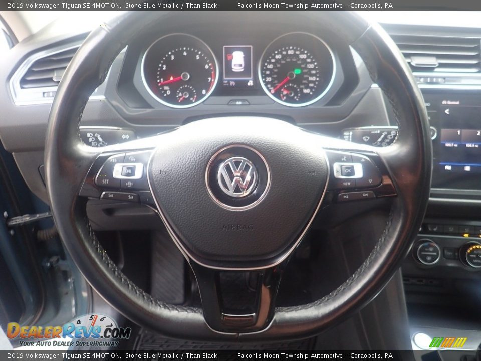 2019 Volkswagen Tiguan SE 4MOTION Stone Blue Metallic / Titan Black Photo #24