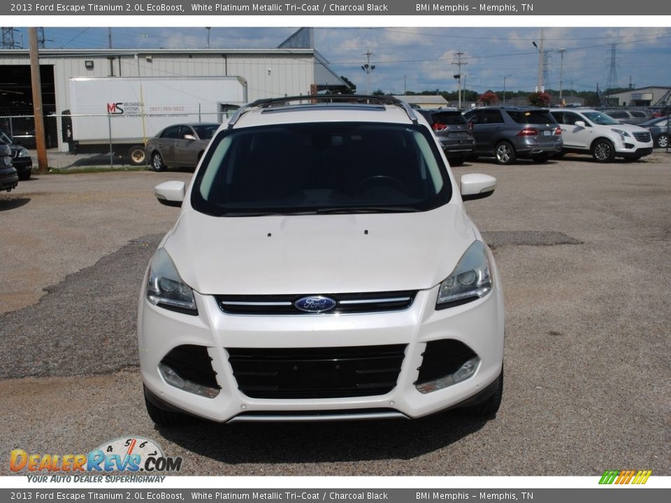 2013 Ford Escape Titanium 2.0L EcoBoost White Platinum Metallic Tri-Coat / Charcoal Black Photo #8