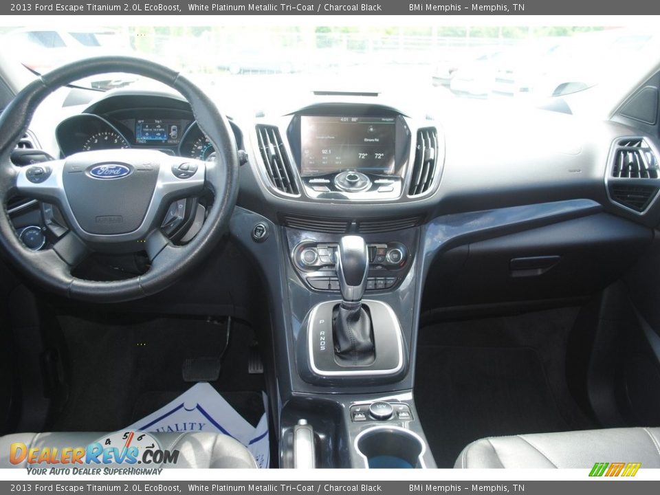 2013 Ford Escape Titanium 2.0L EcoBoost White Platinum Metallic Tri-Coat / Charcoal Black Photo #9