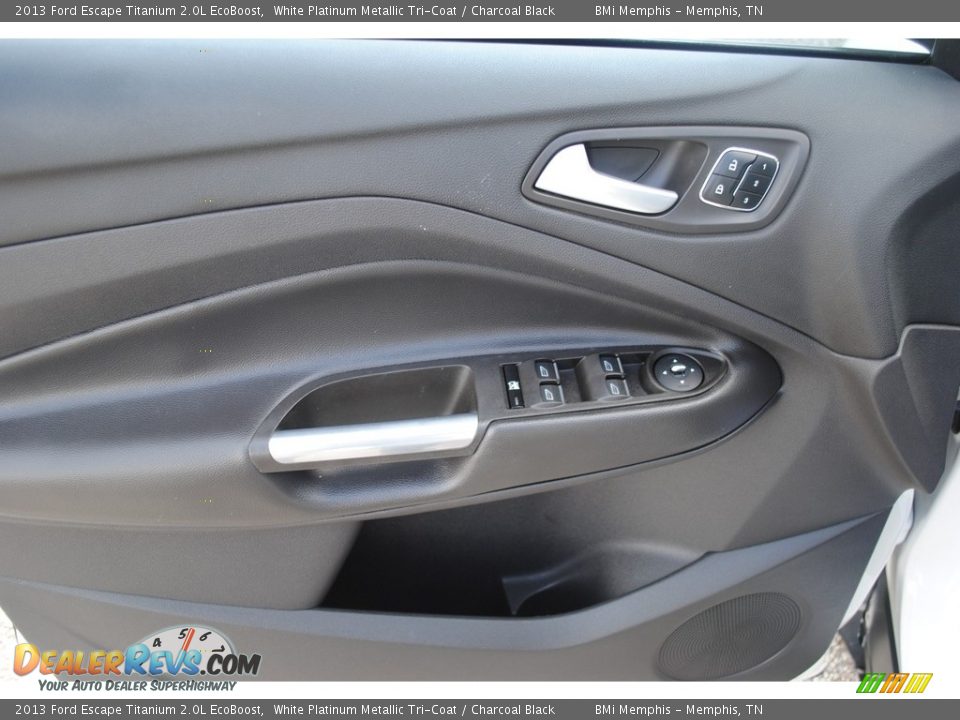 2013 Ford Escape Titanium 2.0L EcoBoost White Platinum Metallic Tri-Coat / Charcoal Black Photo #10