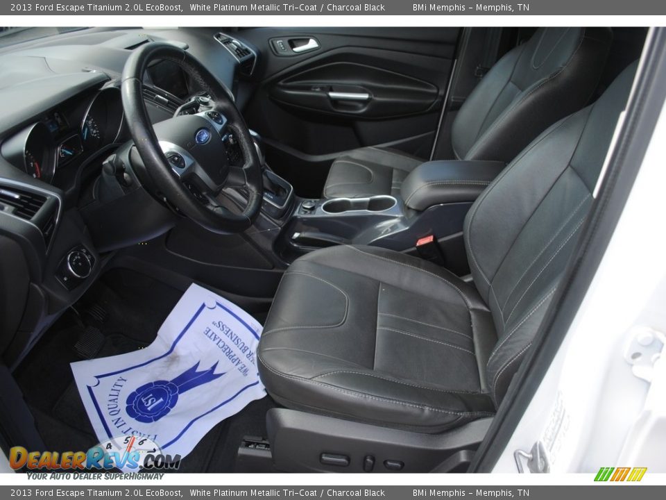 2013 Ford Escape Titanium 2.0L EcoBoost White Platinum Metallic Tri-Coat / Charcoal Black Photo #11